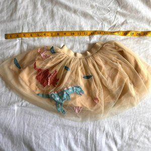 Piccolina Tulle Appliqué Skirt - Dinosaurs! Paleontology 2T